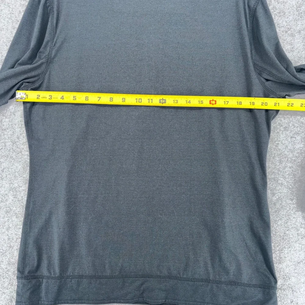 7 Diamonds Core Mens Black Heather Quarter Zip Pullover Active Top Size M